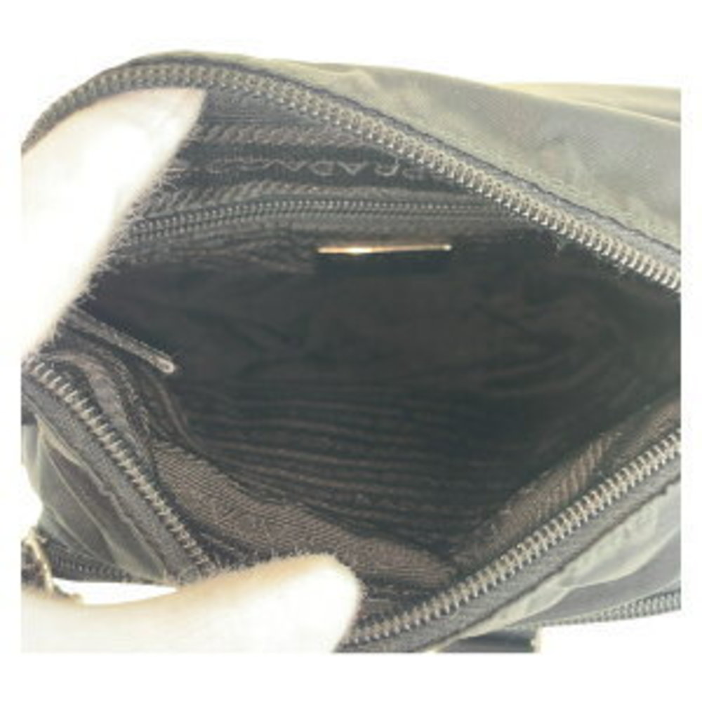 Prada Nylon Black Bag Pouch Triangular Shoulder T… - image 7